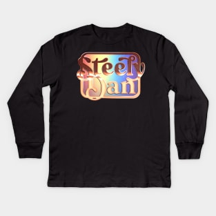 Steely Dan /// Retro Faded-Style Typography Design Kids Long Sleeve T-Shirt